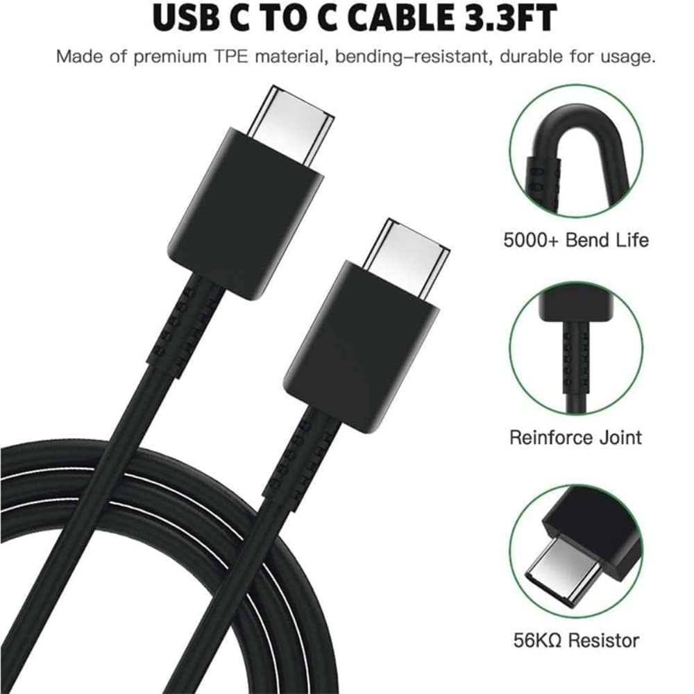 Type C to Type C 1M Fast Charging Cable for Android (Black)